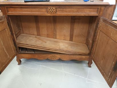 Travail Lorrain,
Buffet en chêne marqueté,...