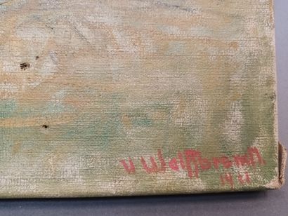 U. WALFBRANDT,
Paysage avec prairies, ruisseau...