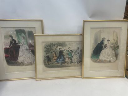 La mode Illustrée trois gravures en couleur...
