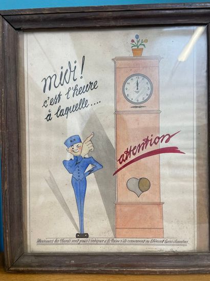 Trois pièces encadrées L'Hotel des Champs...