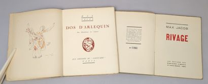 JACOB (Max). Réunion de 2 volumes in-8 brochés...