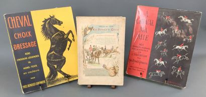 [Cheval] [Équitation]. Réunion de 3 volumes...