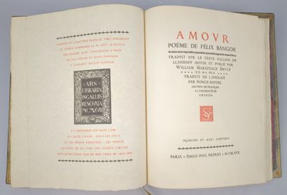 [SUARÈS (André)]. Amour. Poëme de Félix Bangor....