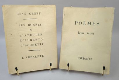 GENET (Jean). Réunion de 2 volumes in-8 brochés...