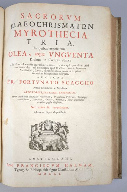 SCACCHI (Fortunato). Sacrorum elaeochrisaton...