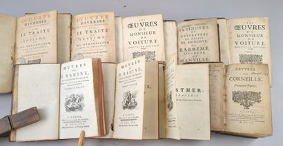 Réunion de 9 volumes in-12 du XVIIe ou du...