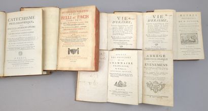 Réunion de 7 volumes in-12 ou in-8 du XVIIIe...