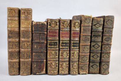 Réunion de 9 volumes in-12 du XVIIe ou du...