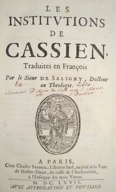 CASSIEN. Les Institutions. Traduites en français...