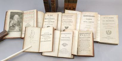 13 volumes reliés du XVIIIe ou du début du...