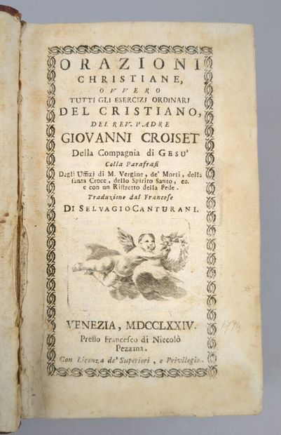 [Reliure] CROISET (Père G.). Orazioni Christiane...