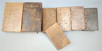 Réunion de 7 volumes in-12 ou in-8 du XVIIIe...