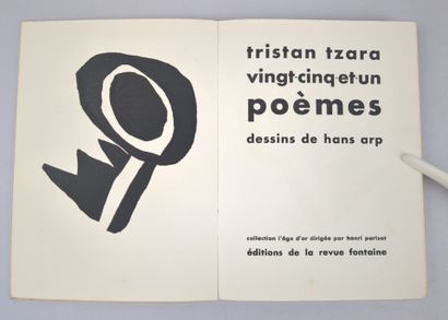 TZARA (Tristan). Vingt-cinq et un poèmes....