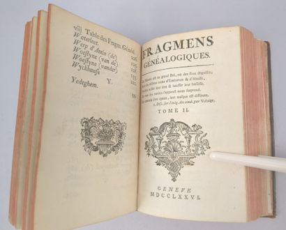 [Généalogie] [Héraldique] [DUMONT]. Fragmens...