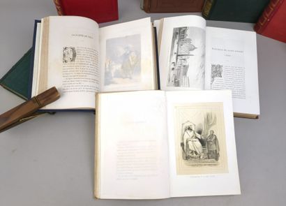 Réunion de 9 volumes grands in-8 reliés et...