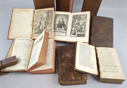 Réunion de 9 volumes in-12 du XVIIe ou du...