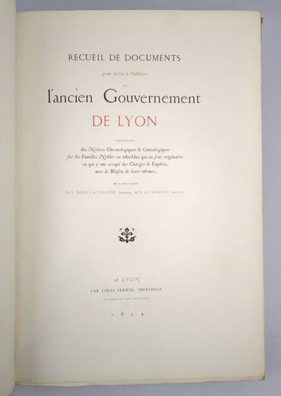 [Héraldique] [Lyon] MOREL de VOLEINE (L.)...