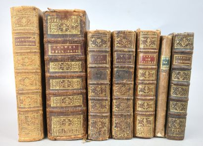 Réunion de 7 volumes in-12 ou in-8 du XVIIIe...