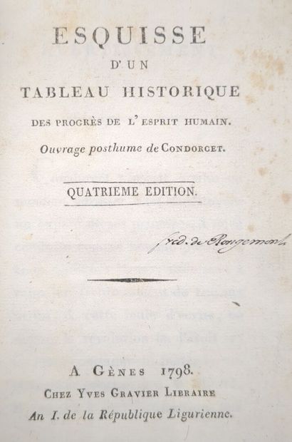 CONDORCET. Esquisse d'un tableau historique...