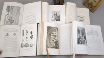 Réunion de 9 volumes grands in-8 reliés et...