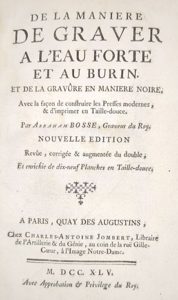 BOSSE (Abraham). De la manière de graver...