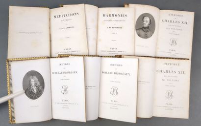 [Reliures romantiques] 6 volumes in-16 reliés...