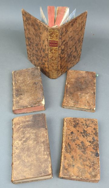 5 volumes in-12 ou in-8 du XVIIe ou XVIIIe...