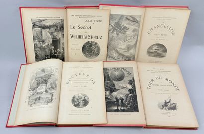 VERNE (Jules). Réunion de 4 volumes in-8...