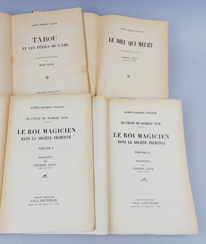 FRAZER (James George). 3 textes en 4 volumes...