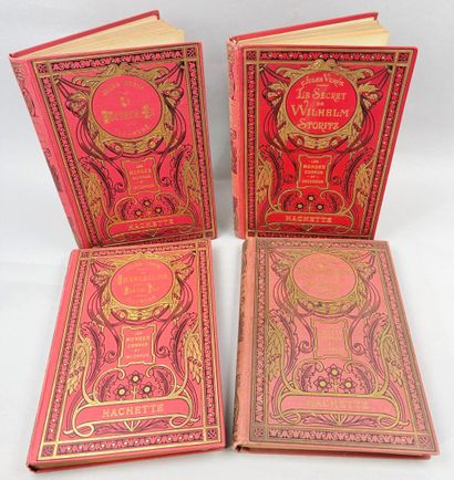 VERNE (Jules). Réunion de 4 volumes in-8...