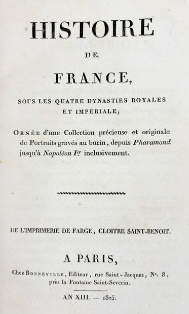 [Anonyme]. Histoire de France, sous les quatre...