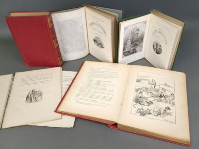 Réunion de 5 volumes in-8 ou in-4 dont 4...