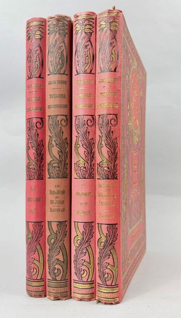 VERNE (Jules). Réunion de 4 volumes in-8...