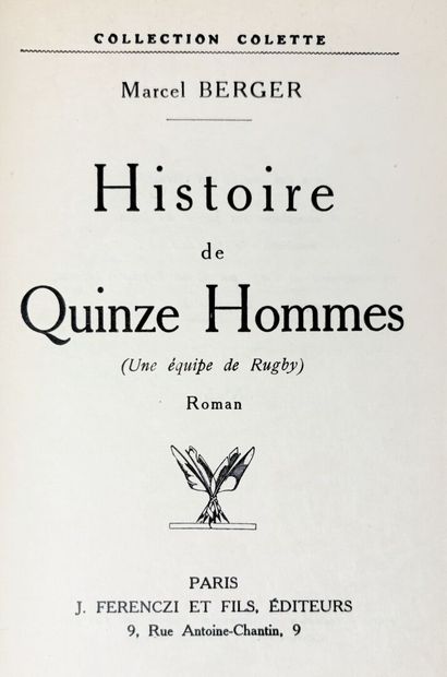 [Rugby] BERGER (Marcel). Histoire de quinze...