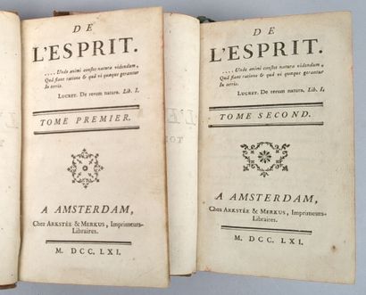 [HELVETIUS (Claude Adrien)]: de l'Esprit....