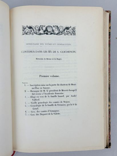 ALLUT (P). Inventaire des Titres recueillis...
