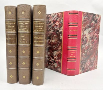 [Voyage] Réunion de 4 volumes in-12 du XIXe...