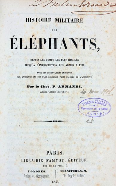 ARMANDI (Pietro Damiano). Histoire militaire...