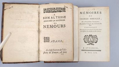 PERRAULT (Charles). Mémoires de Charles Perrault,...