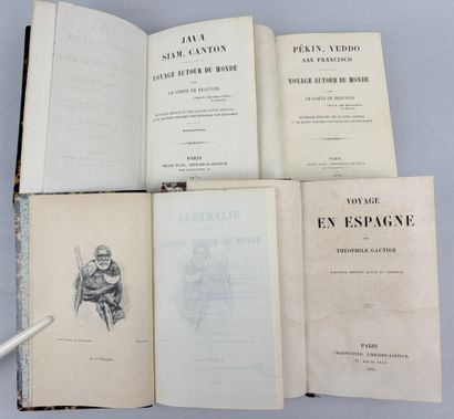 [Voyage] Réunion de 4 volumes in-12 du XIXe...