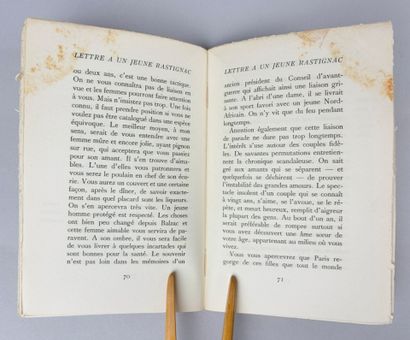 DÉON (Michel). Lettre à un jeune Rastignac....