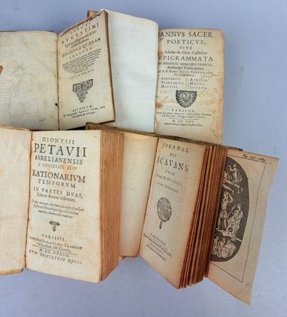 Réunion de 3 volumes in-12 du XVIIe siècle...