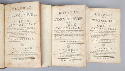 [LAPORTE (Abbé Joseph)]. L'Esprit de l'Encyclopédie...