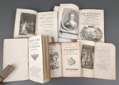 5 volumes in-12 ou in-8 du XVIIIe siècle...