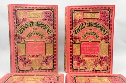 VERNE (Jules). Réunion de 4 volumes in-8...