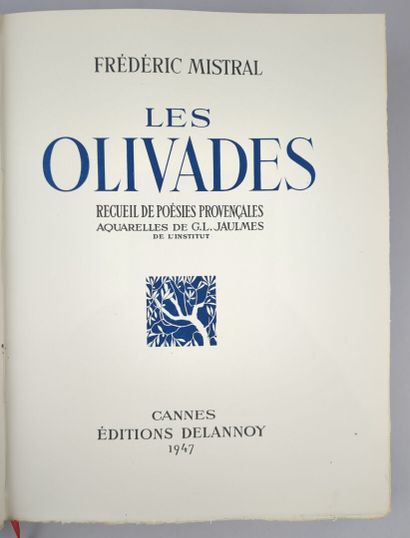 MISTRAL (Frédéric). Les Olivades. Recueil...