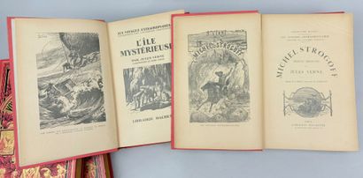 VERNE (Jules). Réunion de 4 volumes in-8...