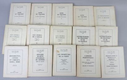 SADE (D.A.F. de). 15 volumes in-12 des Oeuvres...