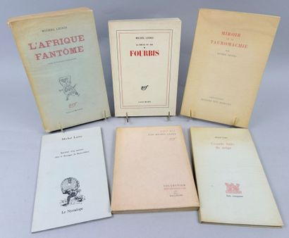 LEIRIS (Michel). 6 volumes in-8 brochés:

1/...
