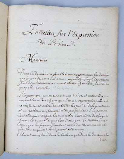 CARACTÈRES des PASSIONS gravés sur les dessins...